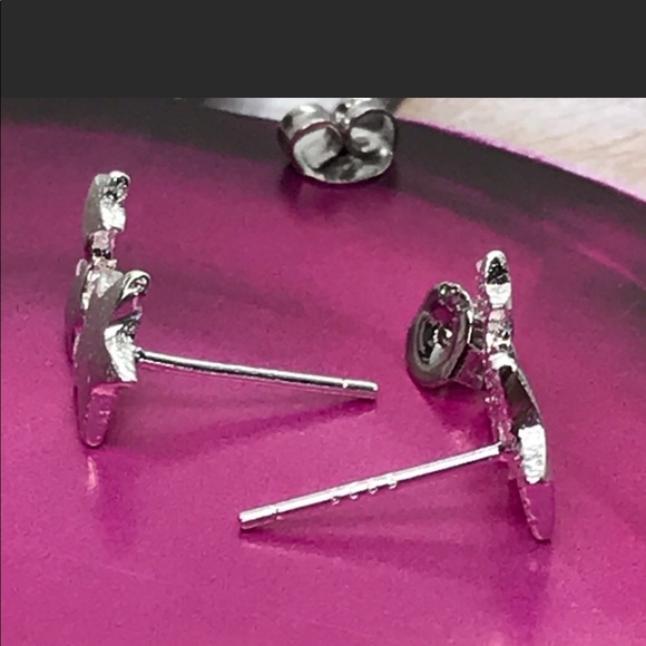 Sterling Silver 925 Star Stud Earrings - Picture 5 of 5